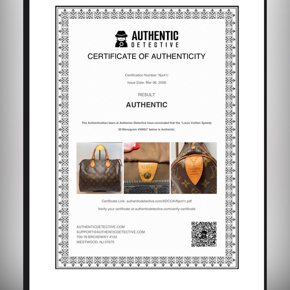 SOLD Louis Vuitton Speedy 30 Monogram, Made in France June 1993 w/COA - Picture 4 of 16